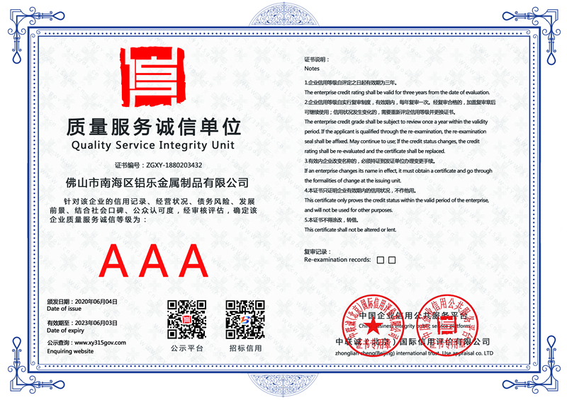 甘肅質(zhì)量服務(wù)誠(chéng)信單位